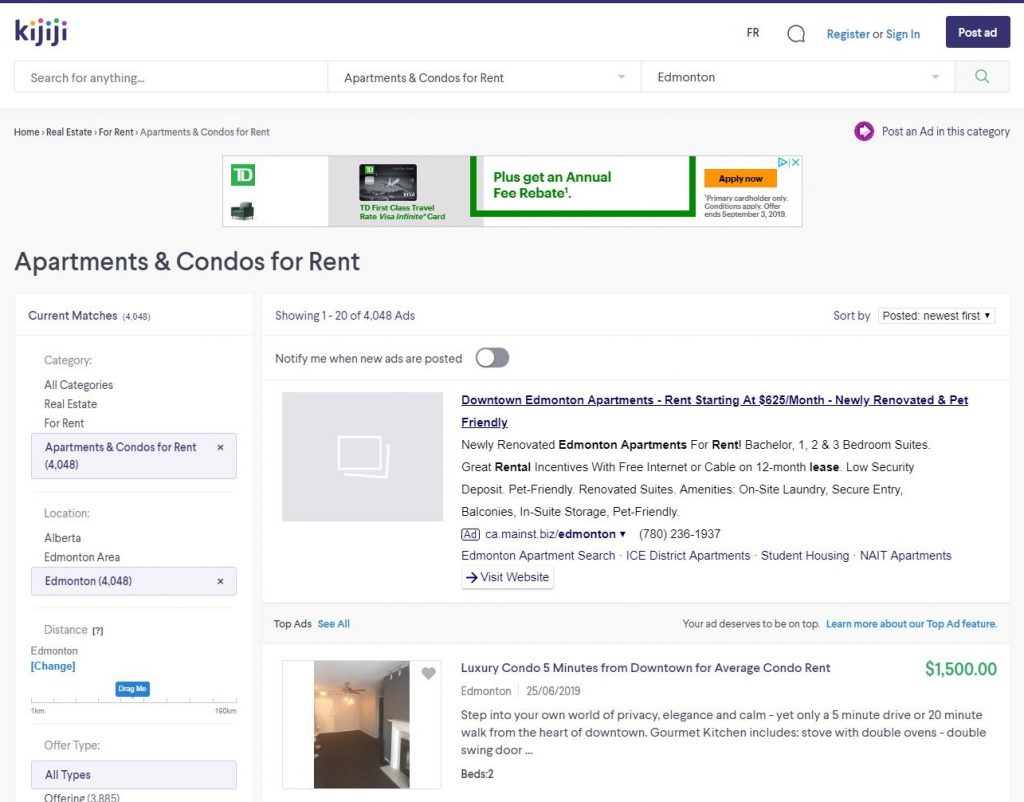 Are There Apartments For Rent On Kijiji.ca?